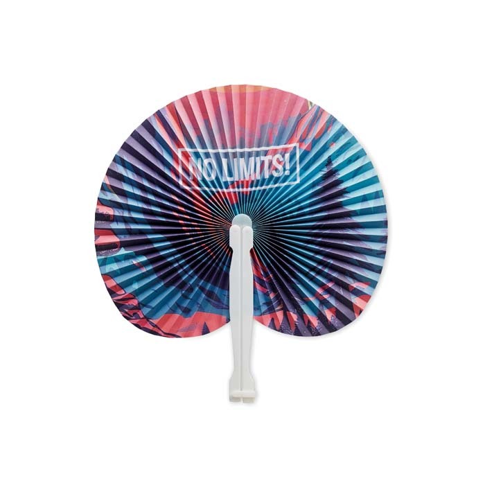 Full Colour Print Hand Fan open	