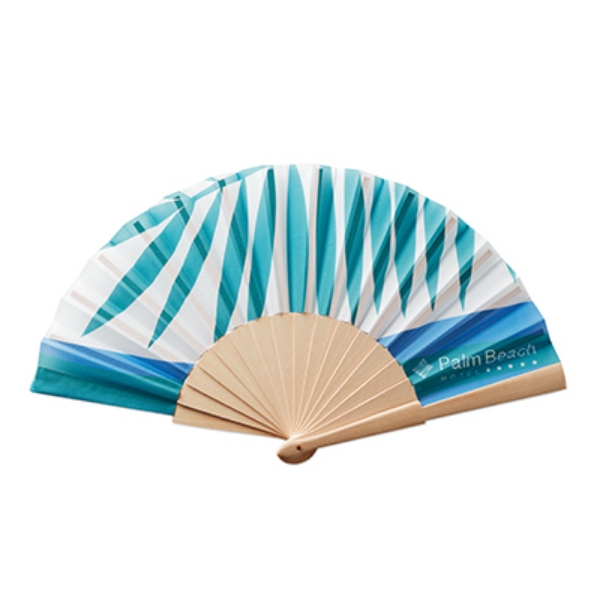 Full Colour Print Wooden Hand Fan